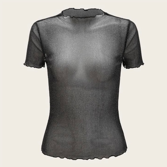 Sheer Black top / Mesh top - Picture 4 of 4